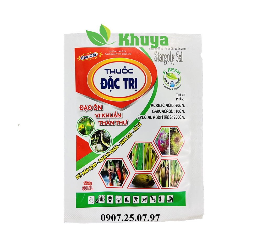 Thuốc trừ bệnh Stargolg 5SL gói 30ml Vi Khuẩn Thán Thư Nấm Bệnh