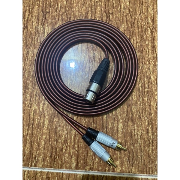 Dây Canon Cái ra 2 đầu AV ( dành cho từ Vang ra Sub Điện) 3M