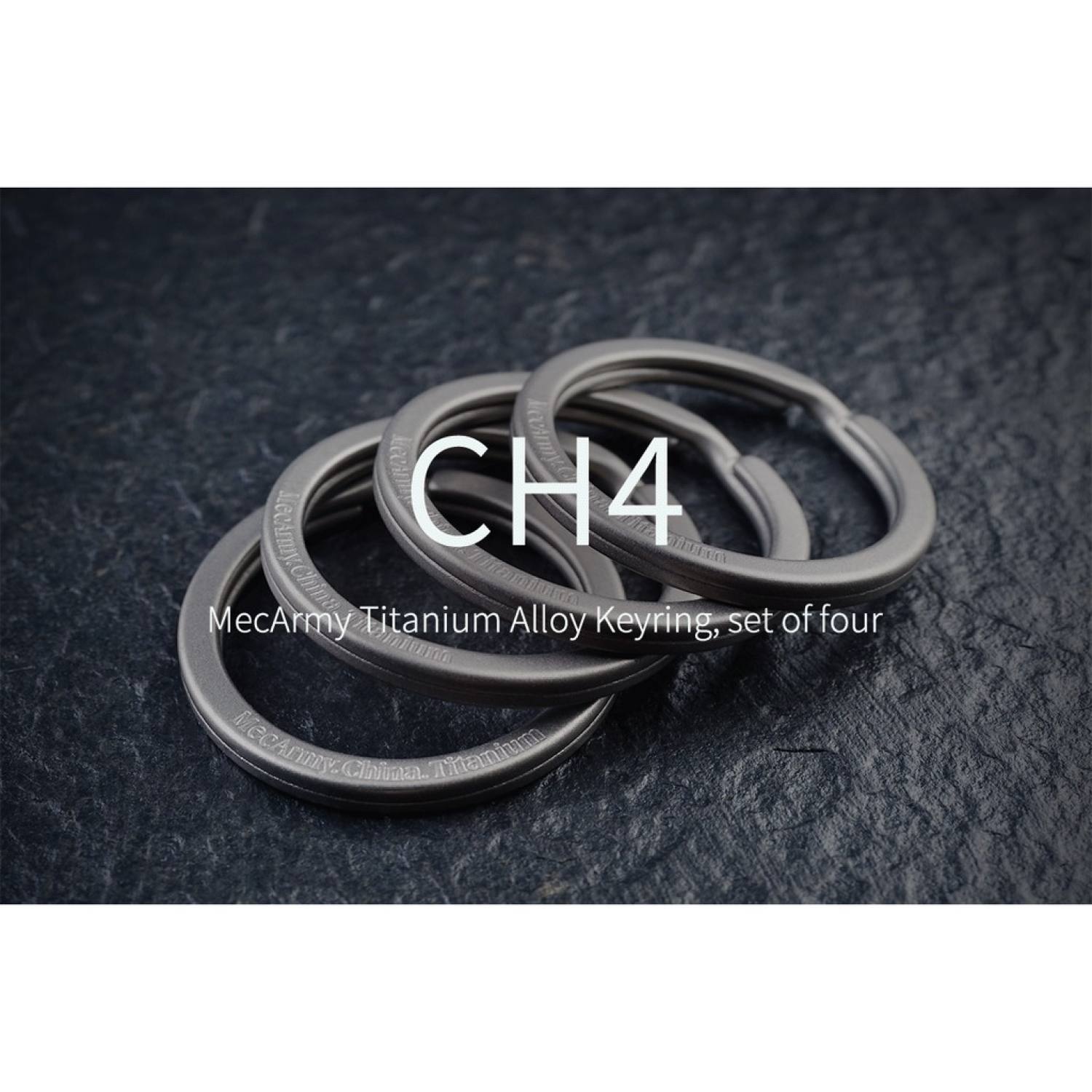 Bộ 4 ring móc khóa titanium MecArmy CH4