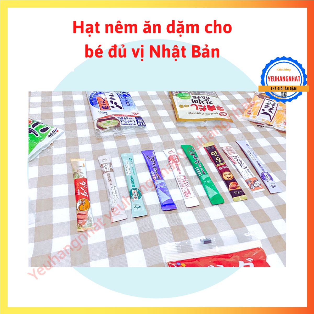 Hạt nêm tách gói lẻ - Hạt nêm cho bé Nhật bản [Gemie Store]