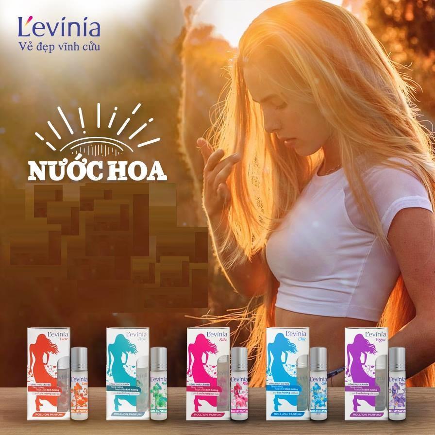 Nước hoa cao cấp dạng lăn mini 9ml Levinia - Màu Xanh Dương - Chic