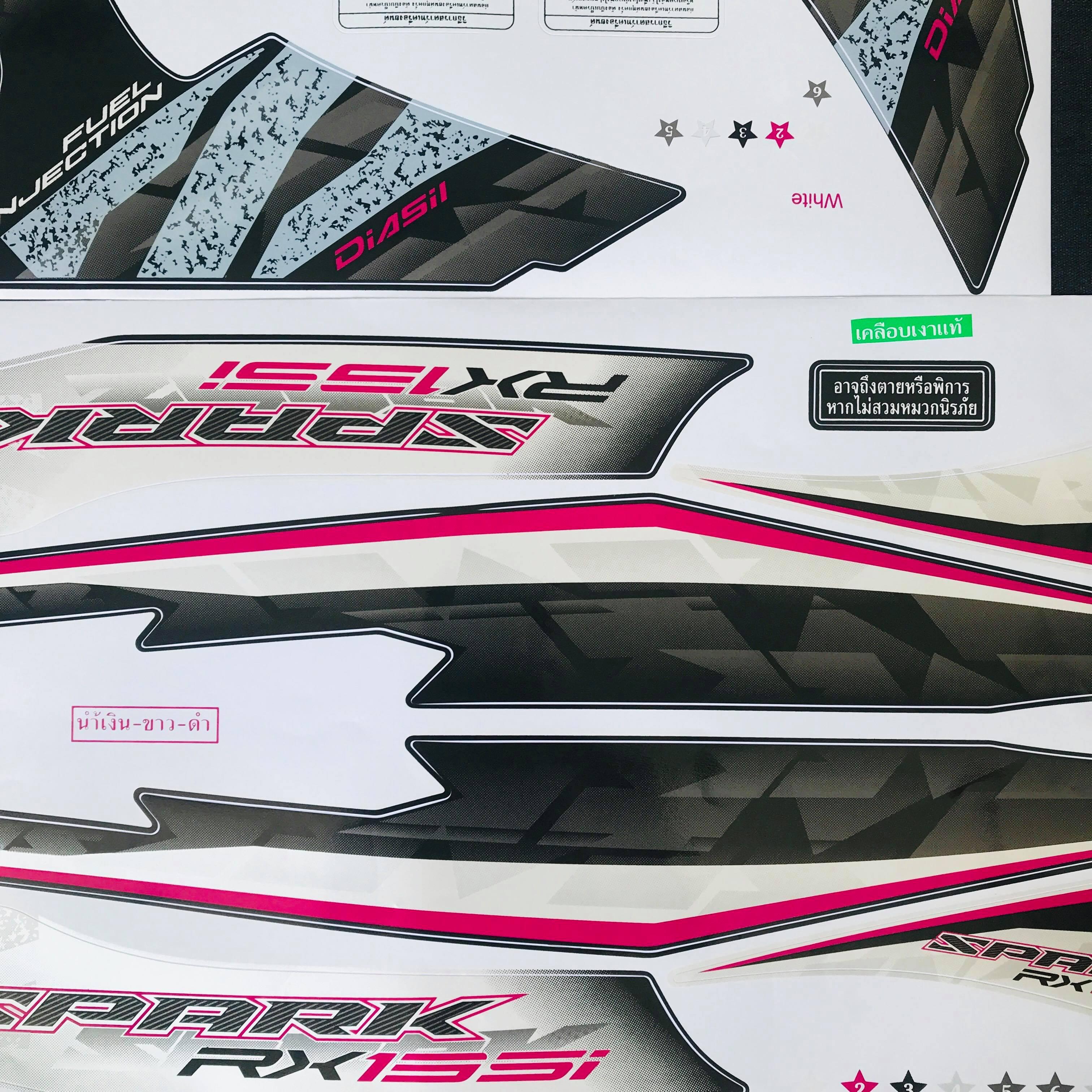 [HCM][DECAL] Bộ tem xe SPARK RX CHO EXCITER 135CC đời đầu tem thái 2014 ( MÀU HỒNG)