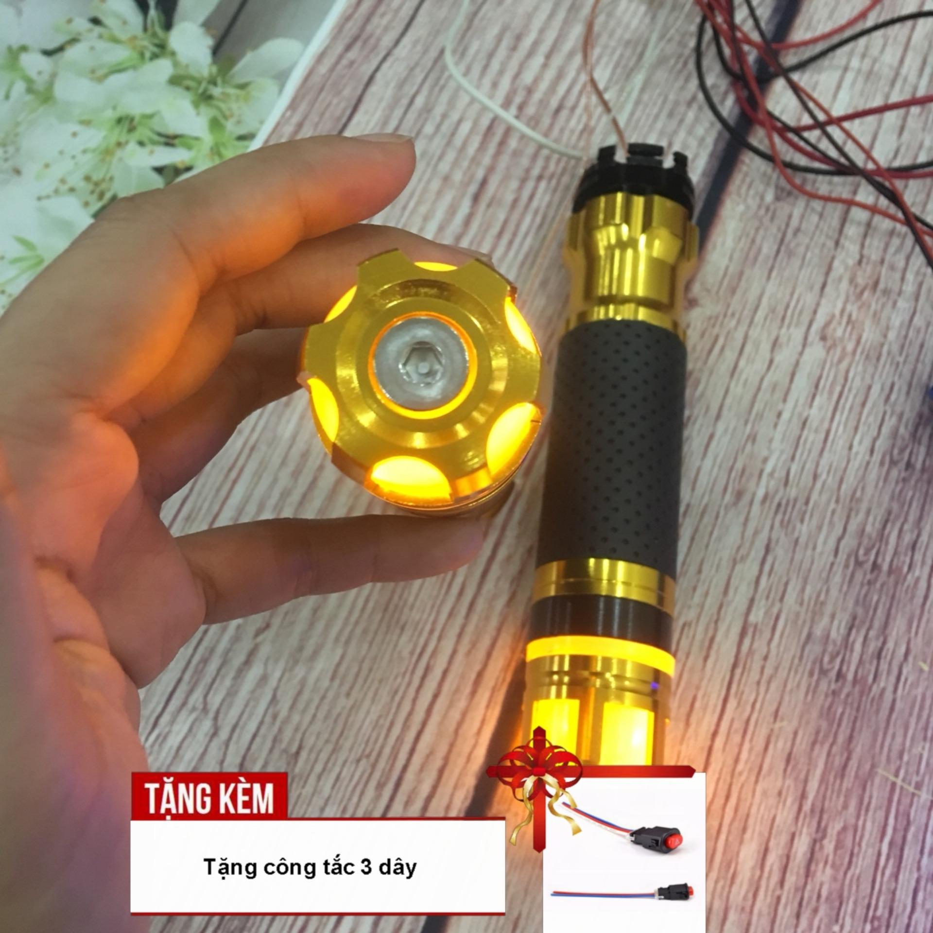 [TẶNG CÔNG TẮC CHUYỂN ĐỔI] 2 bao tay gù LED xoay Rizoma lắp xe máy, đẹp , chất và thời thượng G71-màu vàng-20