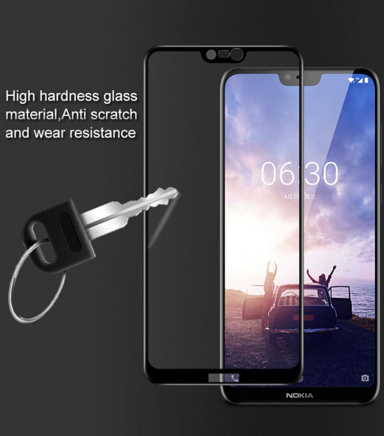 Cường lực full màn Nokia 6.1 Plus / Nokia X6 (Đen)