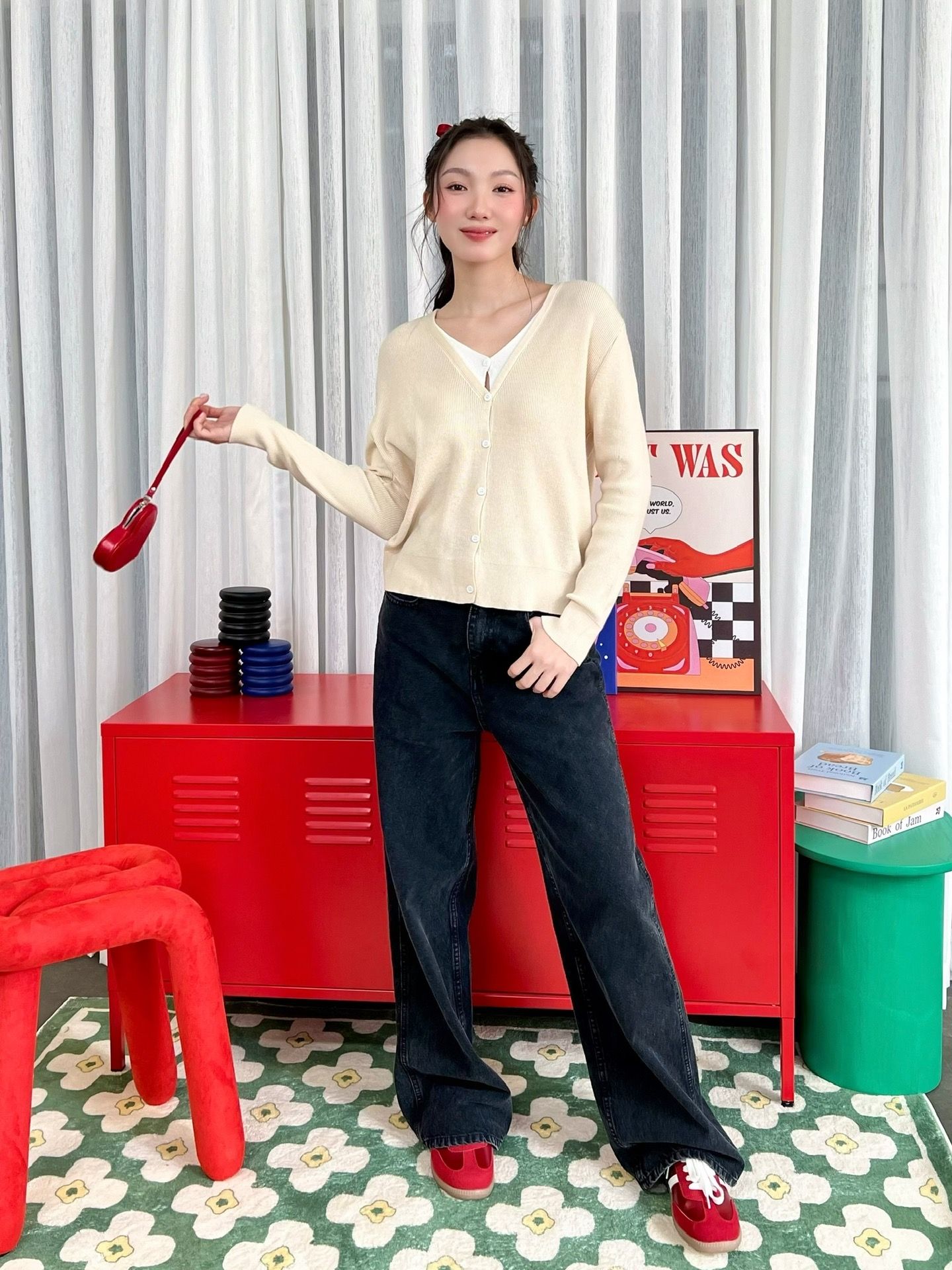 MÌ - QUẦN JEANS ỐNG SUÔNG TRƠN - DANNY JEANS