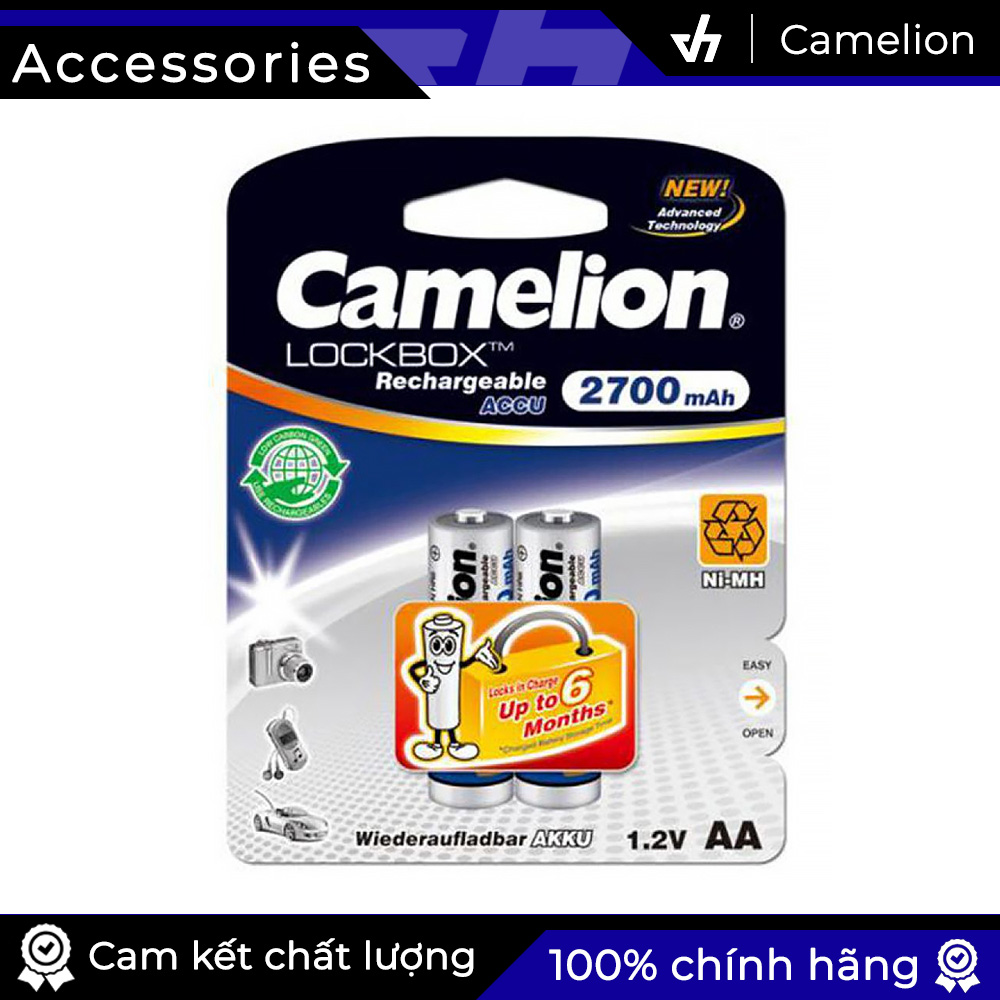 8x Pin sạc Camelion AA dung lượng 2700mAh (Tem hợp lực)