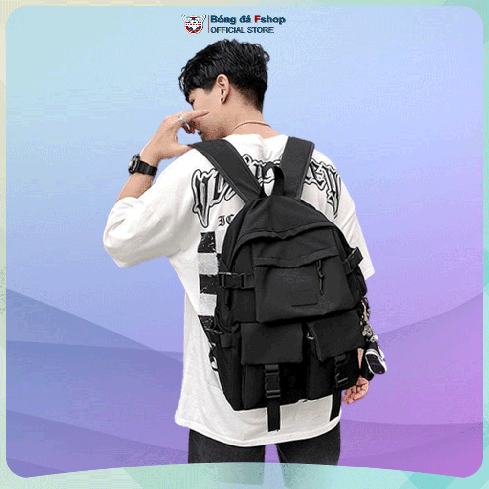 Balo Đi Học – MS08 – Balo Nam Nữ Trơn Basic – Tặng tất