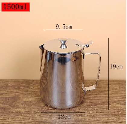 Ca Đánh Sữa Inox 304 Có Nắp [ Dung Tích: 350ml _ 600ml _ 1000ml _ 1500ml _ 2000ml ]