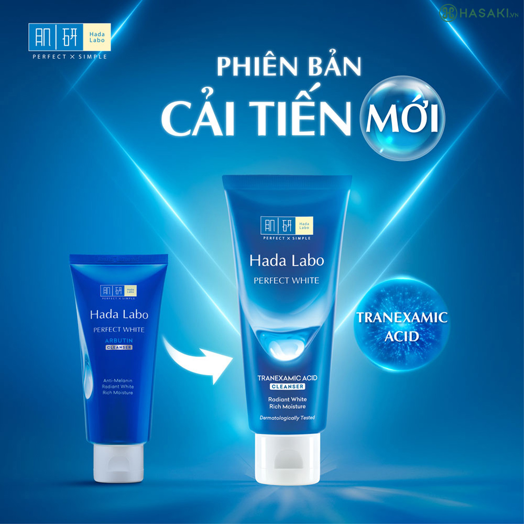 Sữa rửa mặt sạch sâu, dưỡng trắng Hada Labo 80g