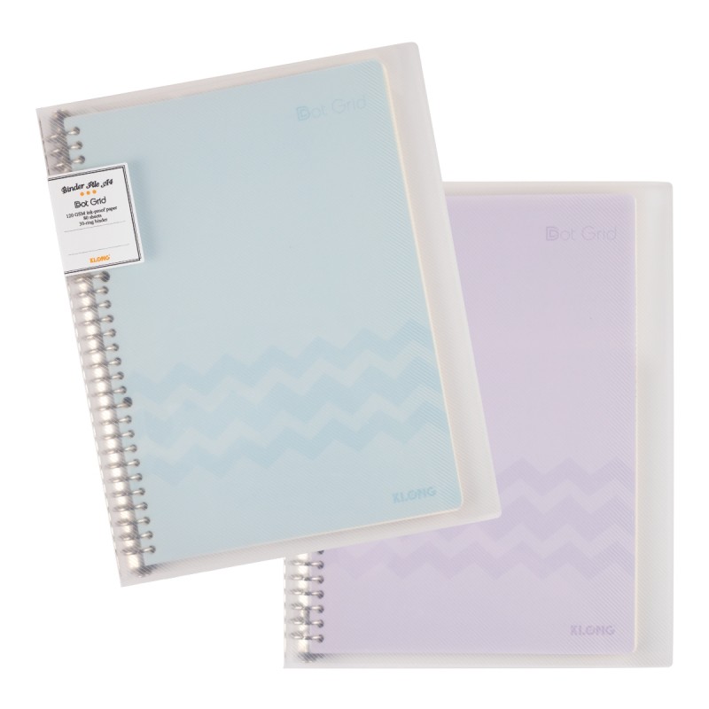 Sổ klong binder file còng sắt 30 chấu a4 - caro 80 tờ ; ms: 540 / dot grid 80 tờ ; ms: 541 / còng sắt 30 chấu a4 ; ms: 539