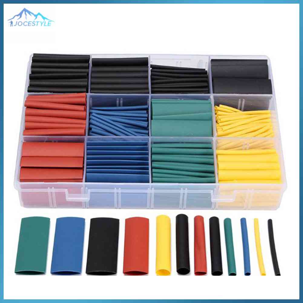 530pcs Heat Shrink Tubing Insulation Shrinkable Tube Assortment Electronic