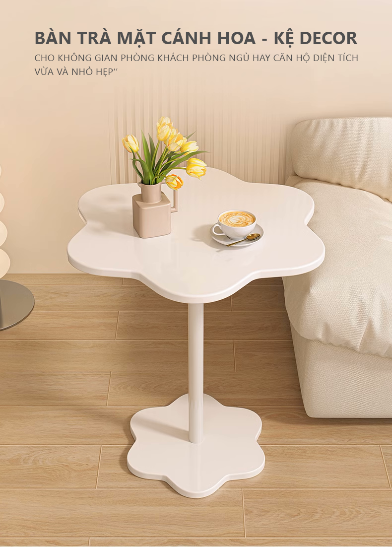 Bàn trà Decor, Bàn cà phê chân sắt hình bông hoa - GM111