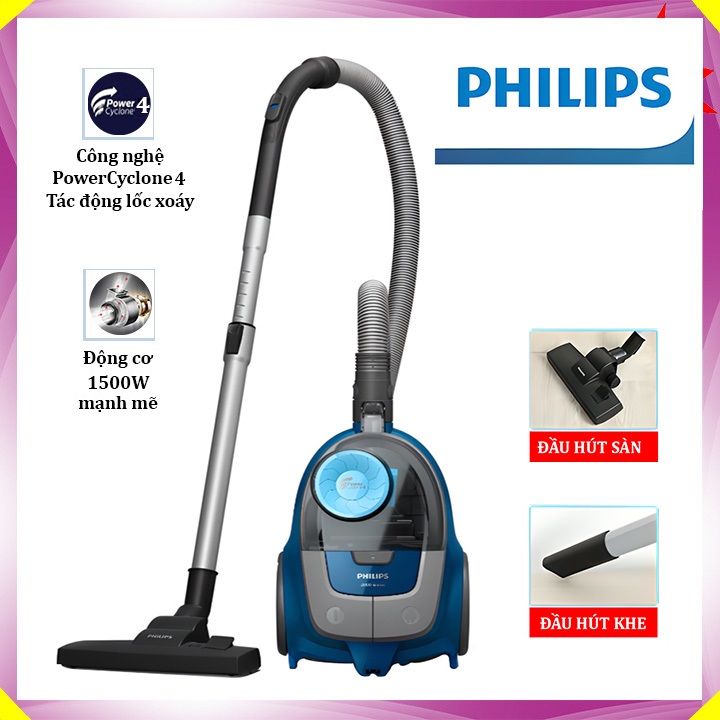Máy hút bụi gia đình thương hiệu philips serial 2000 xb2022/81 - công suất 1500w - hàng nhập khẩu