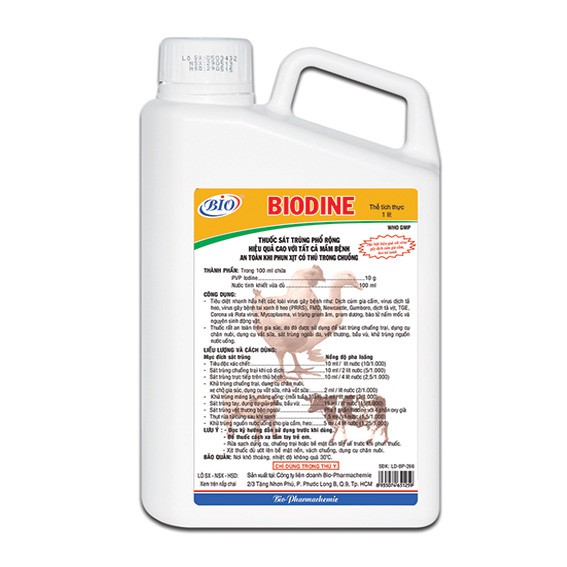 Dung Dịch Sát Trùng Chuồng Trại TH4 hoặc Bio dine