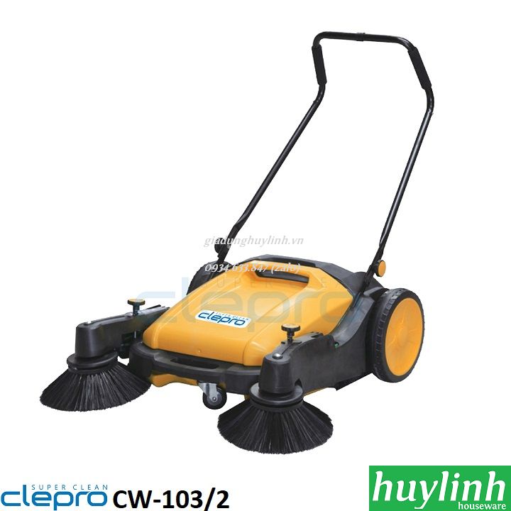Xe quét rác đẩy tay Clepro CW103/2 (Máy quét rác không động cơ CW-103)
