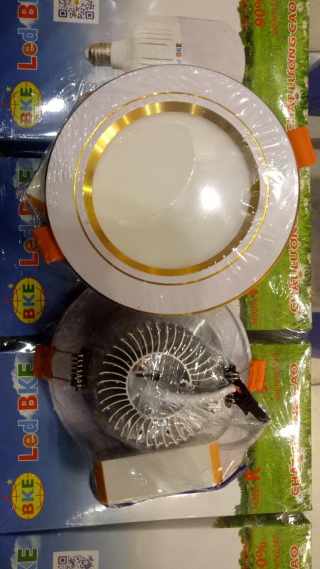 combo 5 bóng âm trần 7w viền vàng có đế tản nhiệt
