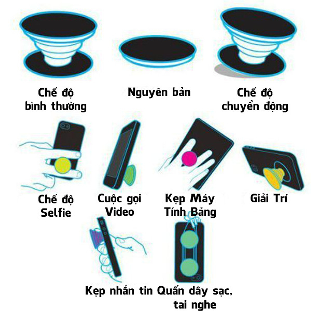 [HCM]Popsocket in dành cho điện thoại mẫu Hổ Lửa