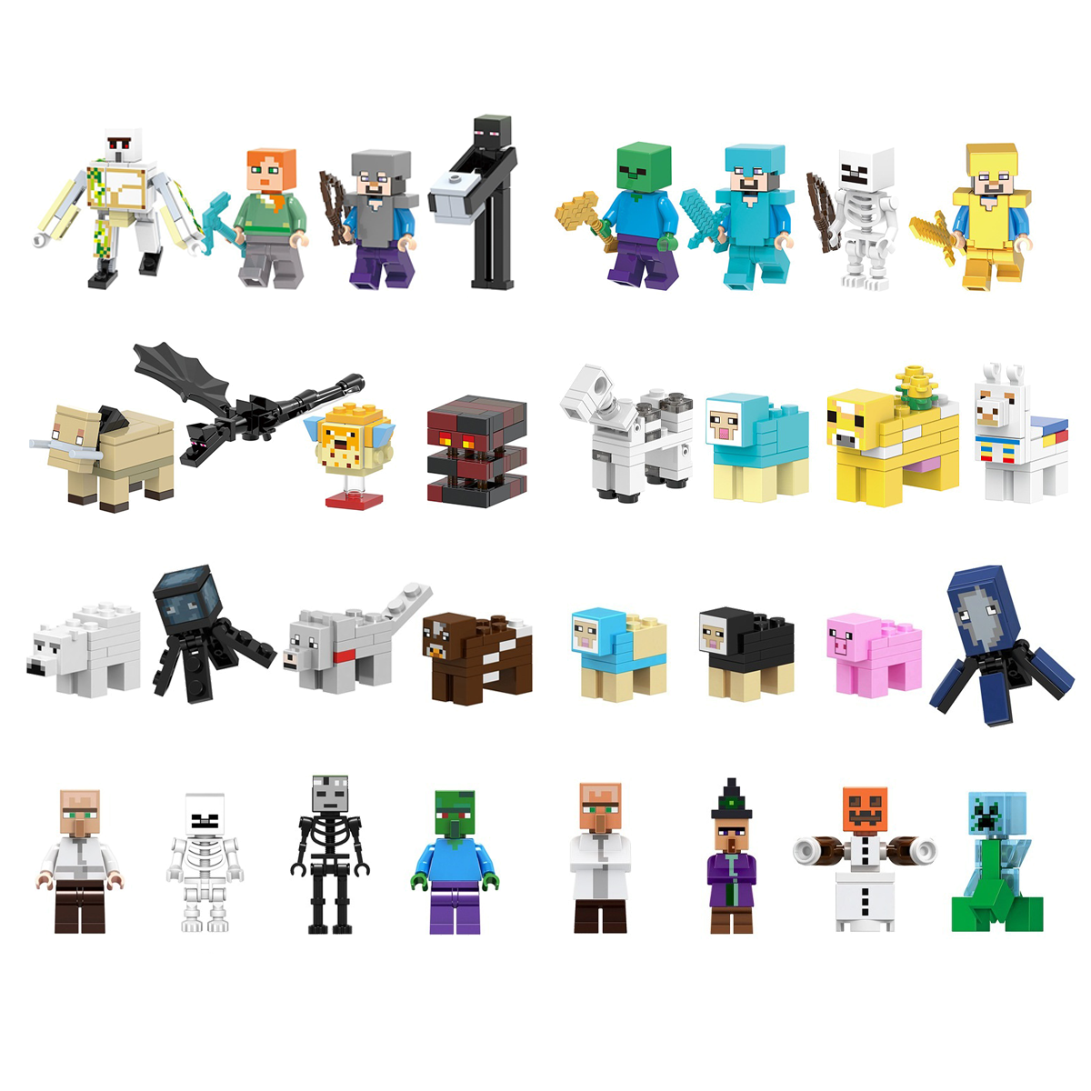 Mô Hình Lắp Ráp Minecra, My World, Trò Chơi Xếp Hình Minecra, Thế Giới Ô Vuông