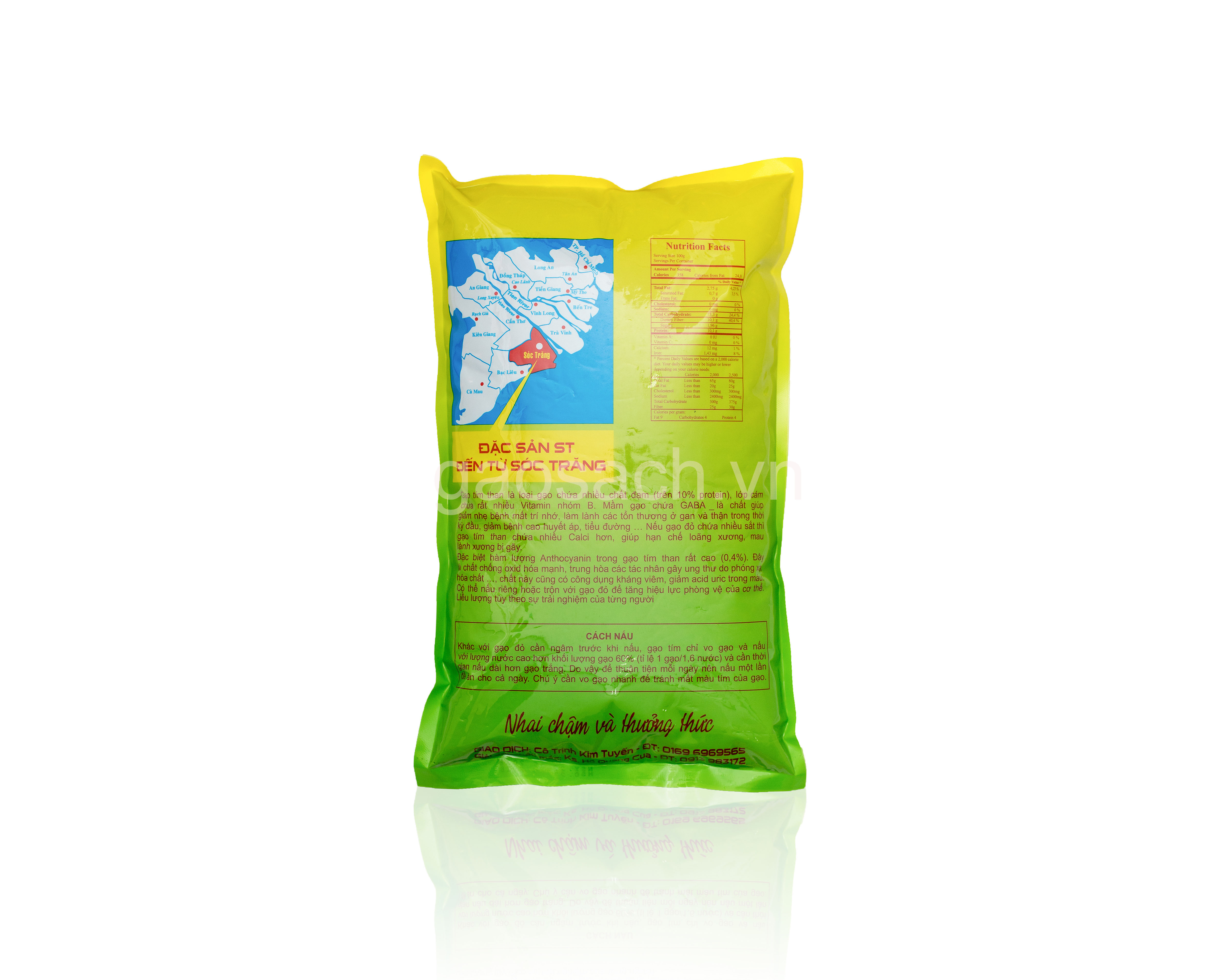 [HCM]Gạo lứt tím than- Sóc Trăng túi 2kg