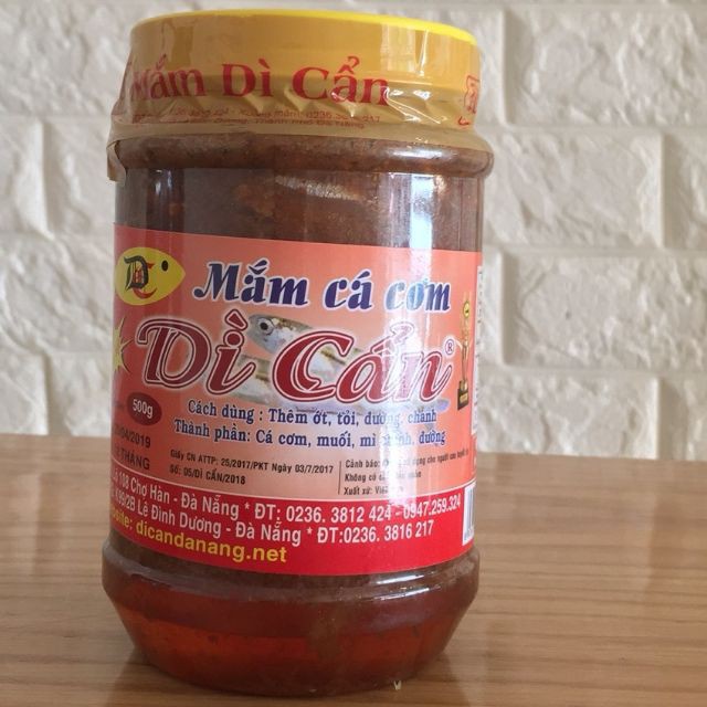 MẮM CÁI CÁ CƠM DÌ CẨN ĐÀ NẴNG HŨ 500G