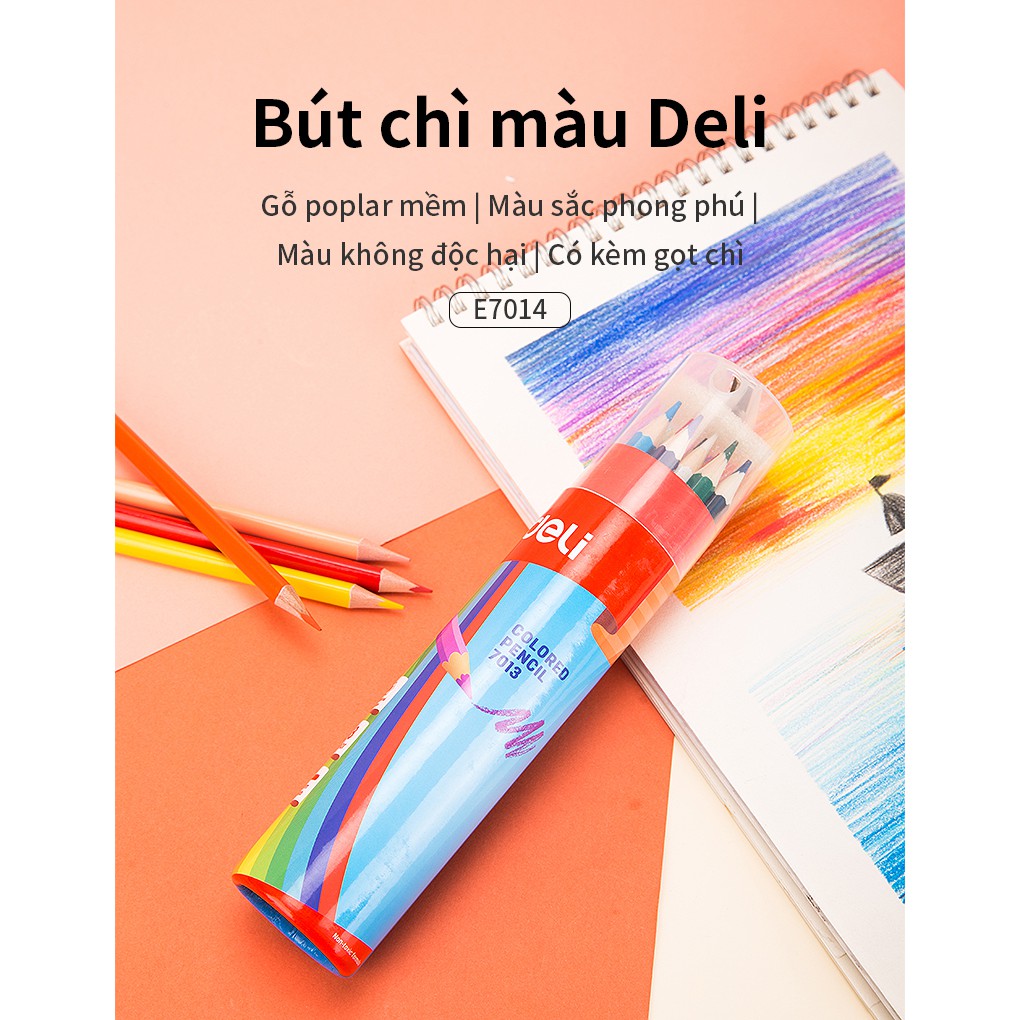 [HCM]Cốc bút chì màu vẽ hội họa bút tô màu 7012/7013/7014/7015-12182436 cốc chì màu học sinh+có sẵn chuốt chì