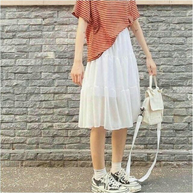 Chân Váy Nữ Tầng Chất Von , Chân Váy Tầng