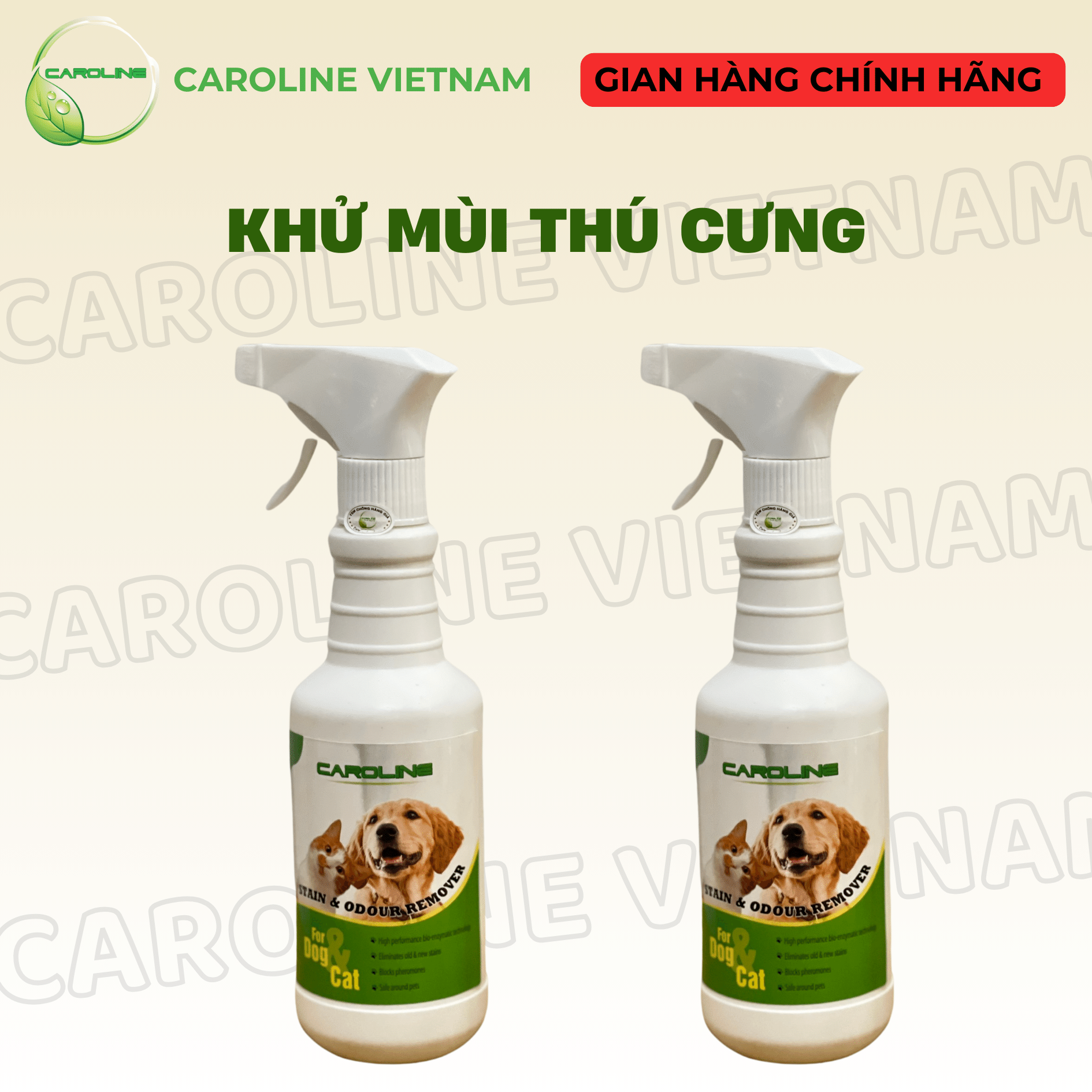Xịt khử mùi thú cưng Caroline