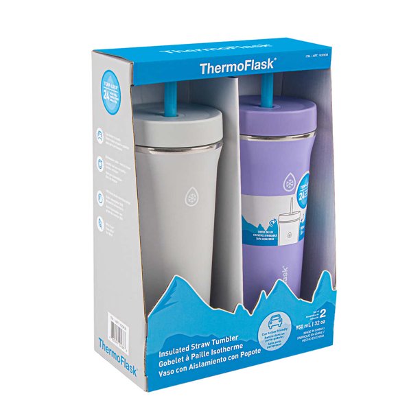 Ly giữ nhiệt kèm ống hút ThermoFlask [Mỹ]