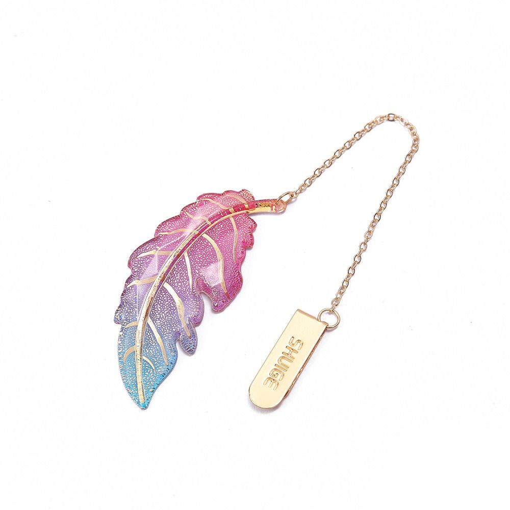 MMLUCK Cute 2pcs Reading Marker Page Marker Teacher Gift Colorful Leaves Bookmark Reading Bookmark Book Paginator Book Page Marker