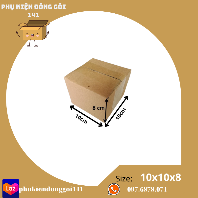 10x10x8cm Thùng hộp carton đóng gói hàng hóa