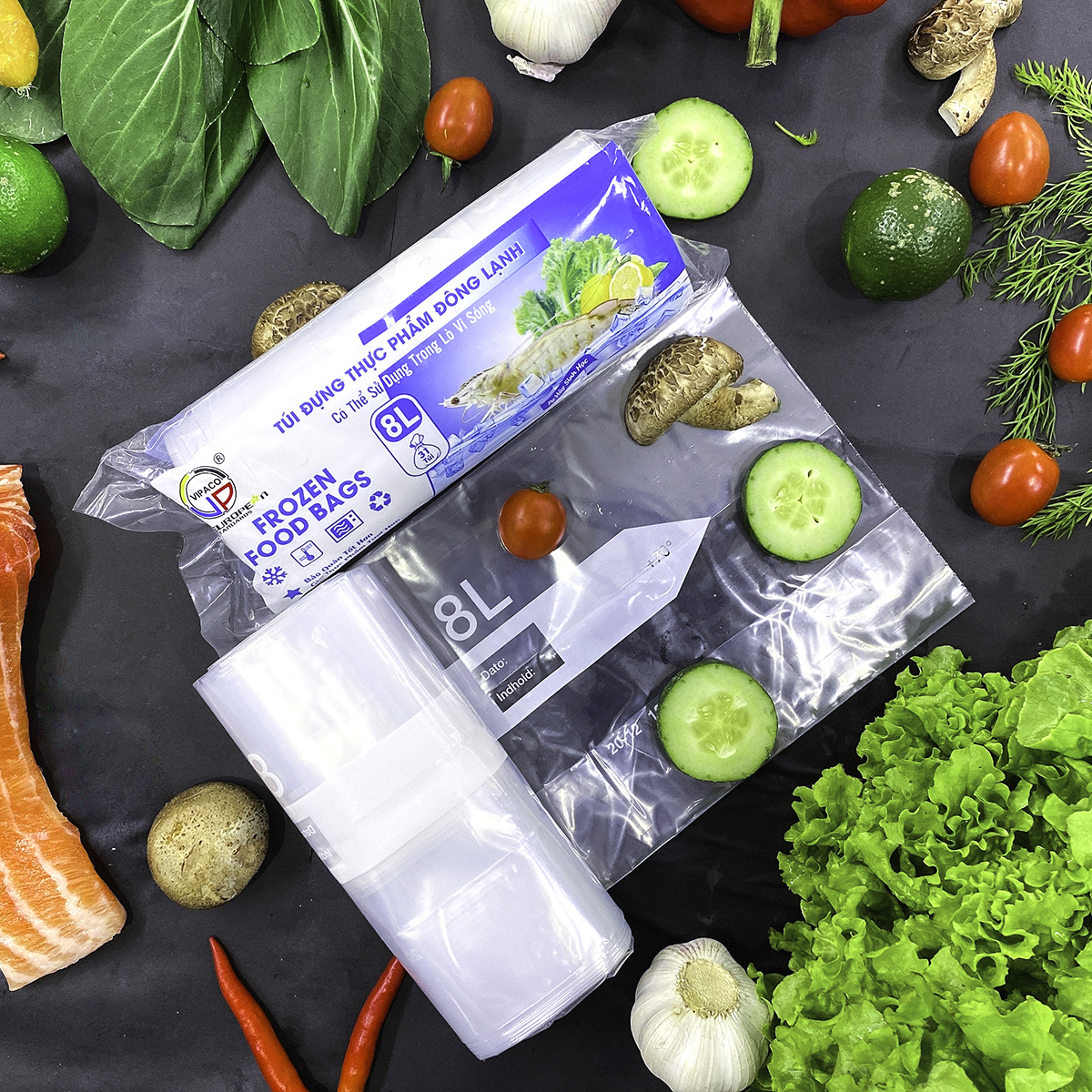 Túi đựng thực phẩm đông lạnh 8L Vipaco