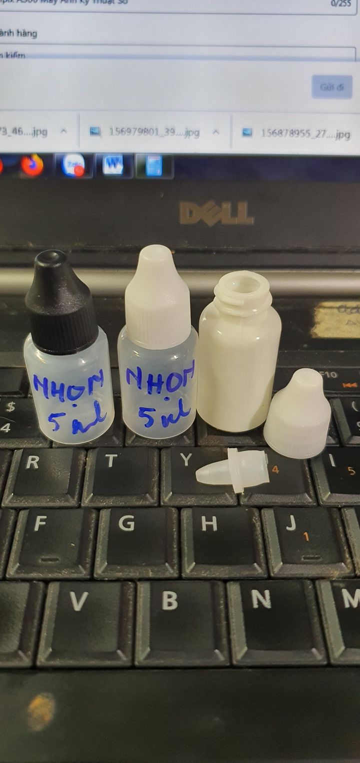100 CHAI NHỰA ĐẦU NHỌN 10ML