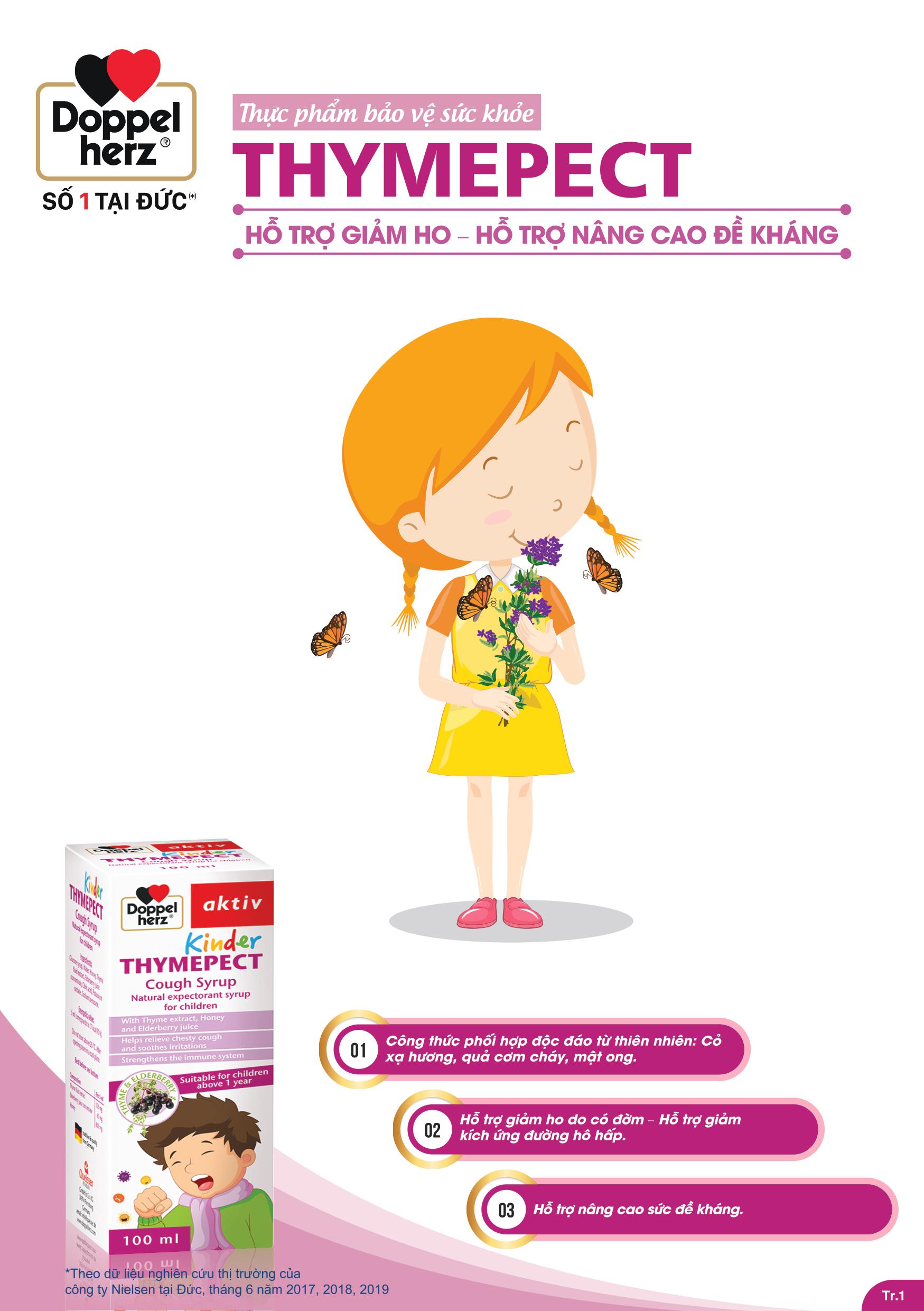 Siro ho cho bé Doppelherz Kinder Thymepect Cough Syrup (Chai 100ml)