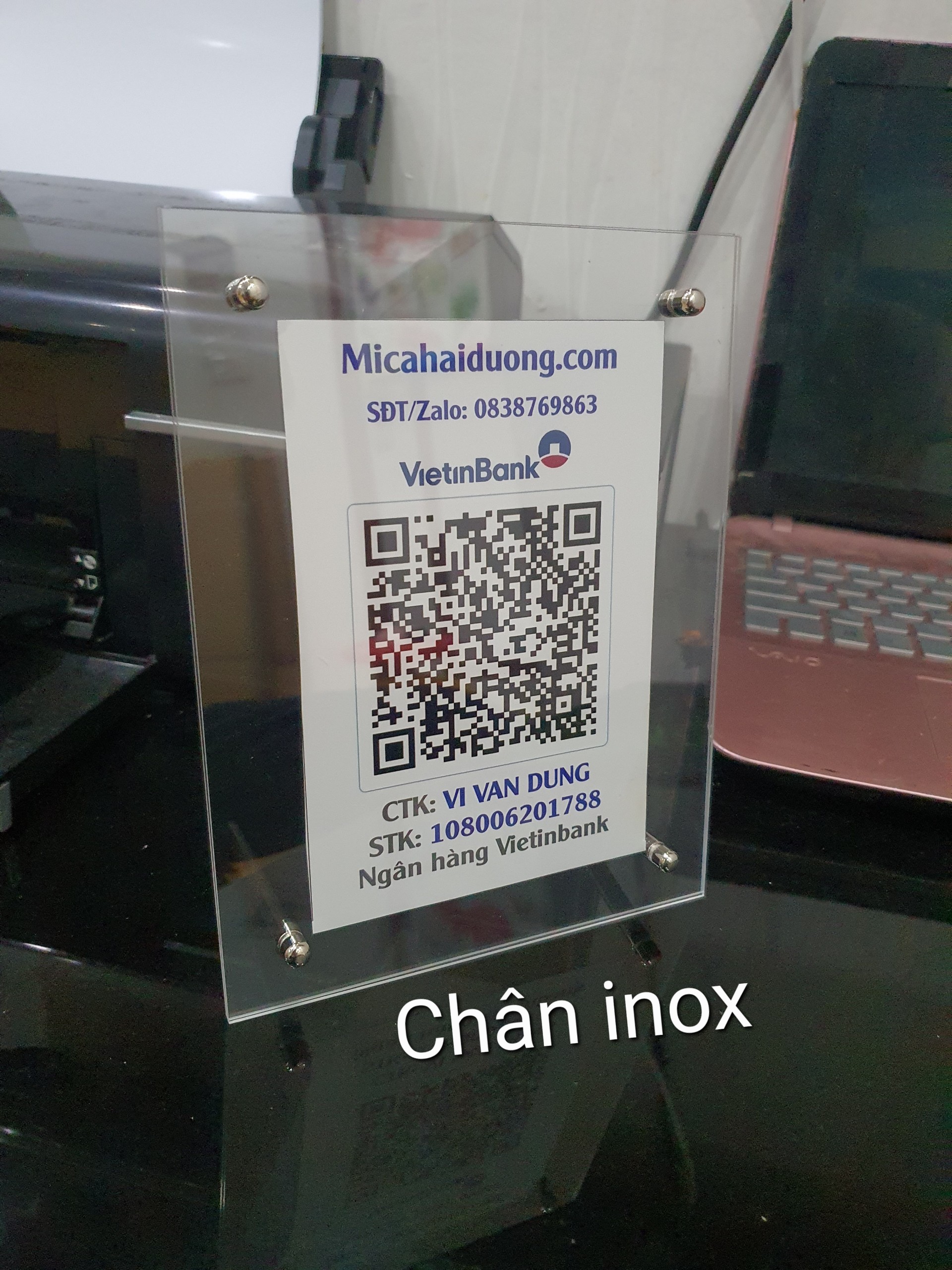 Khung ảnh mica để bàn. Khung tranh mica