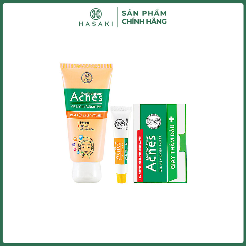 Combo chăm sóc cho da dầu mụn acnes 3 món