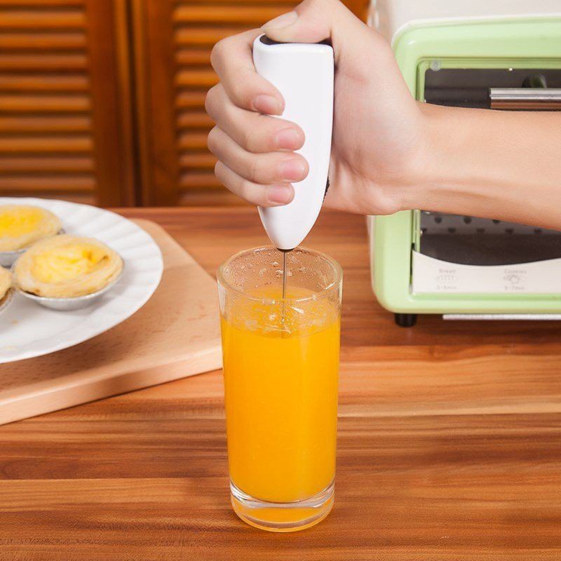 Máy Đánh Trứng Cà Phê Cầm Tay Mini, Máy Đánh Trứng Dùng Pin 1 Tốc Độ