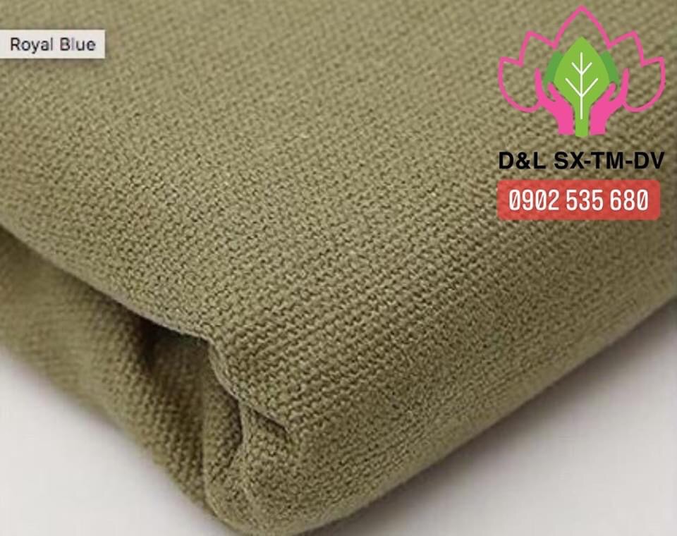 Vải Bố Canvas màu xanh rêu khồ 1m6