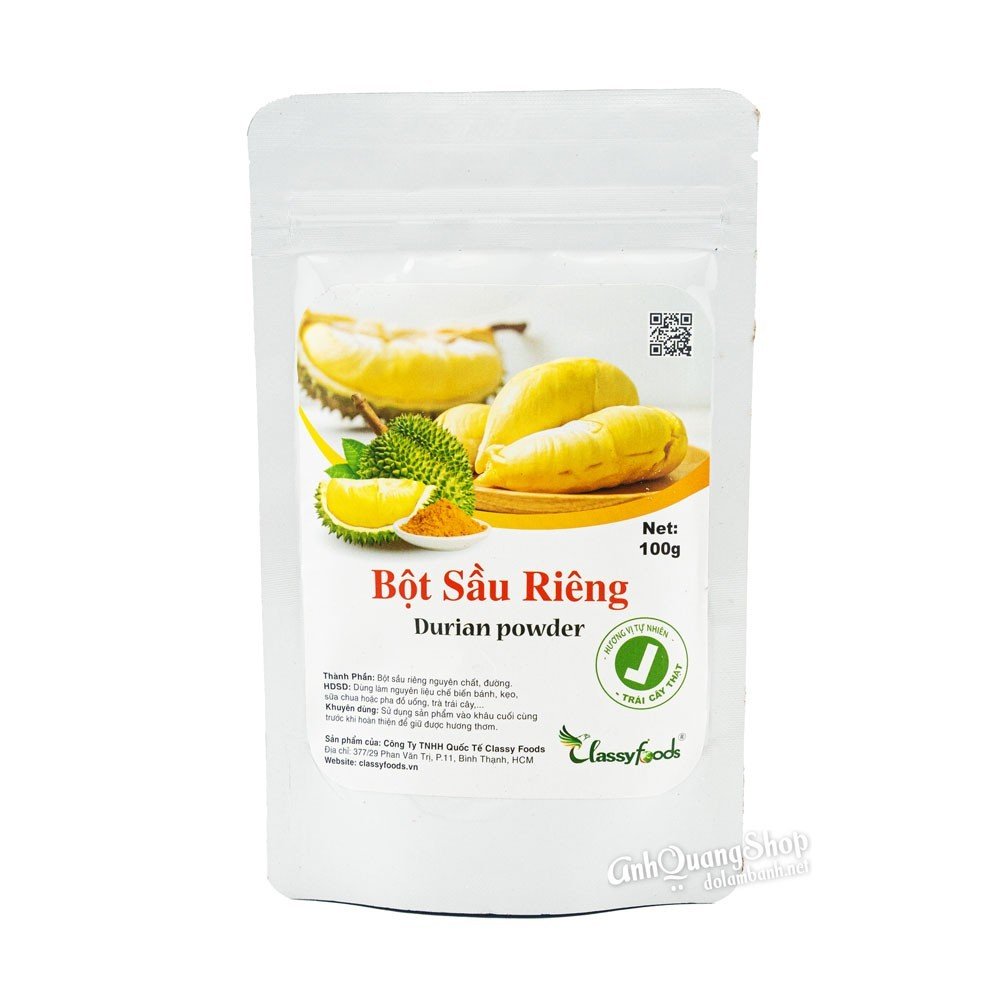 bột hoa quả sầu riêng, bột sầu riêng