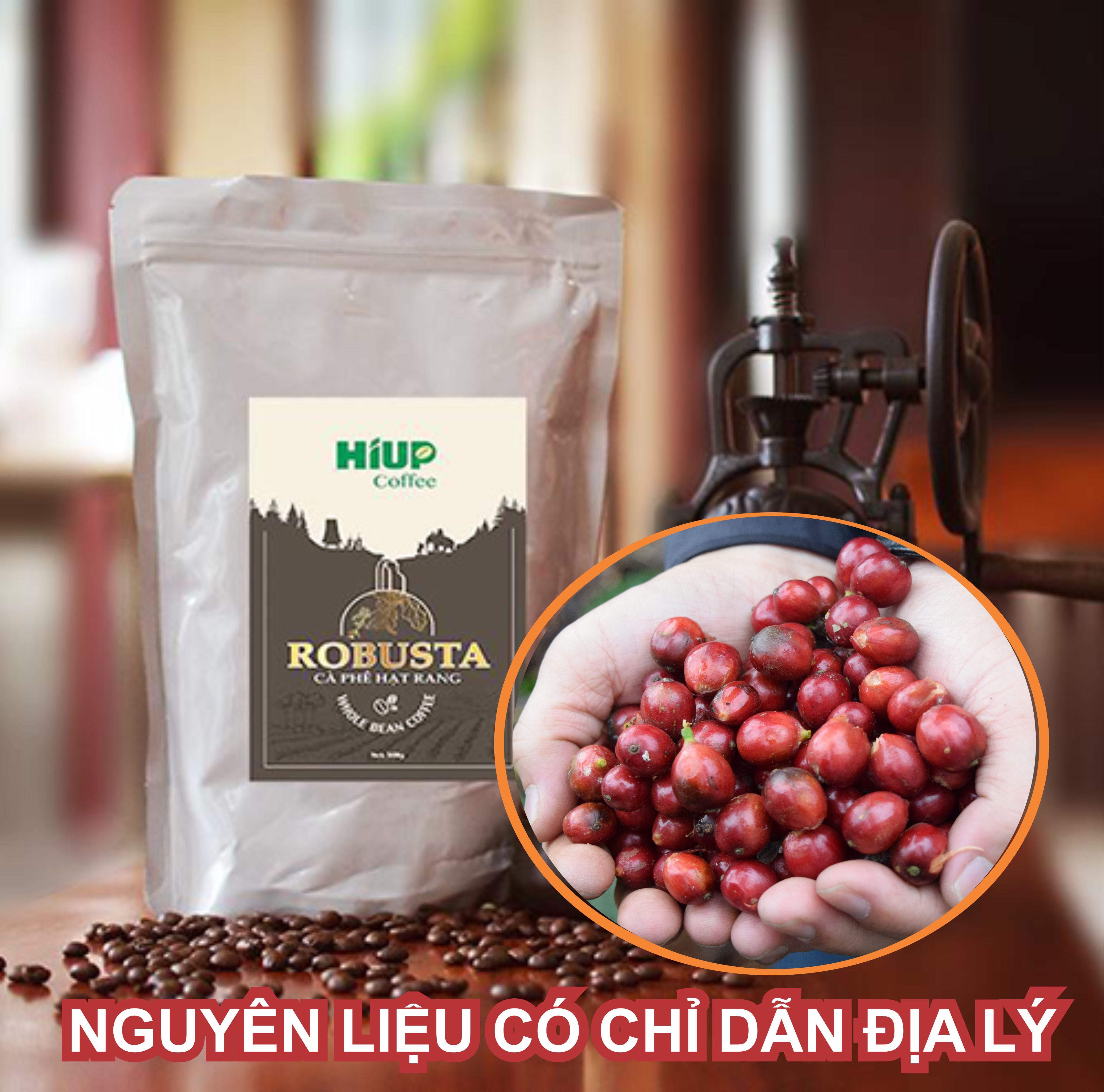 Cà Phê Hạt Robusta S18 Rang Mộc (500gr) - HIUP Coffee