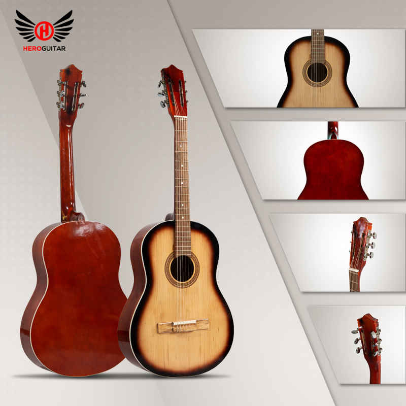 [HCM]Guitar Acoustic Hero Basic 2 - Dòng guitar cho người mới tập chơi (tặng kèm giáo trình học đàn và phụ kiện)