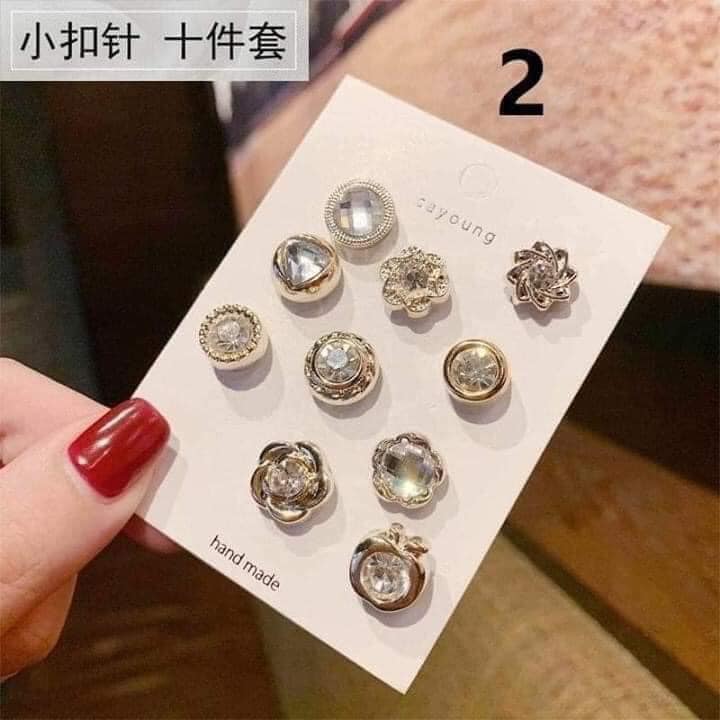 Set khuy cài áo mini chống hở ngực cho nữ