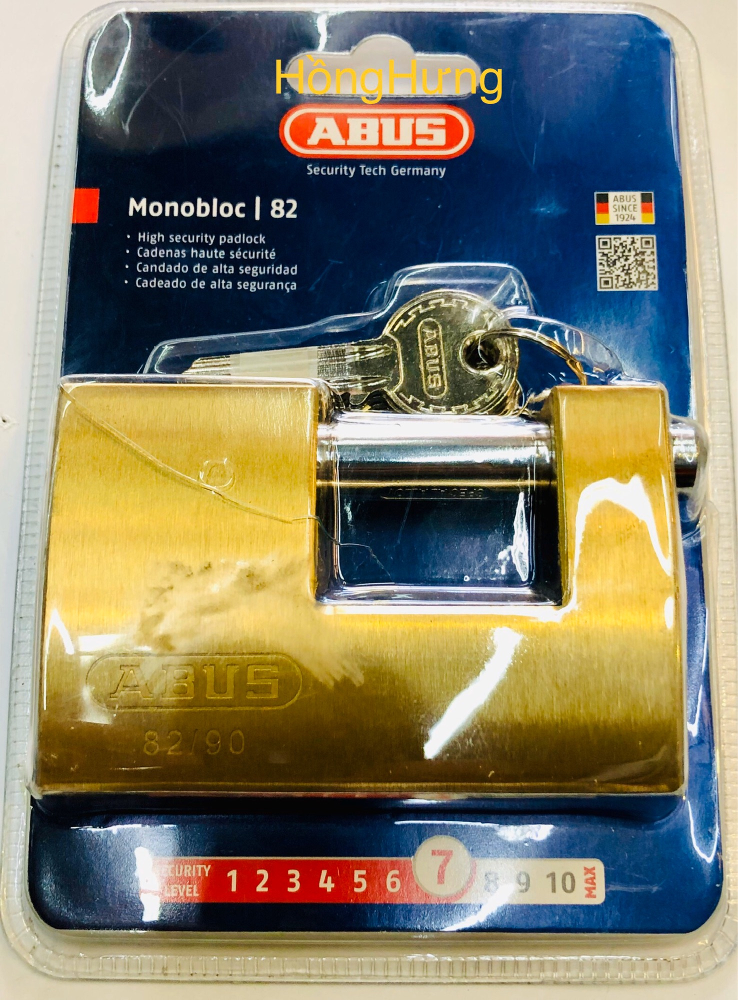[HCM]ABUS 82/90 KHOÁ ABUS 82/90MM KHOÁ CẦU NGANG THAU BIG SIZE AN TOÀN BỀN CHẮC