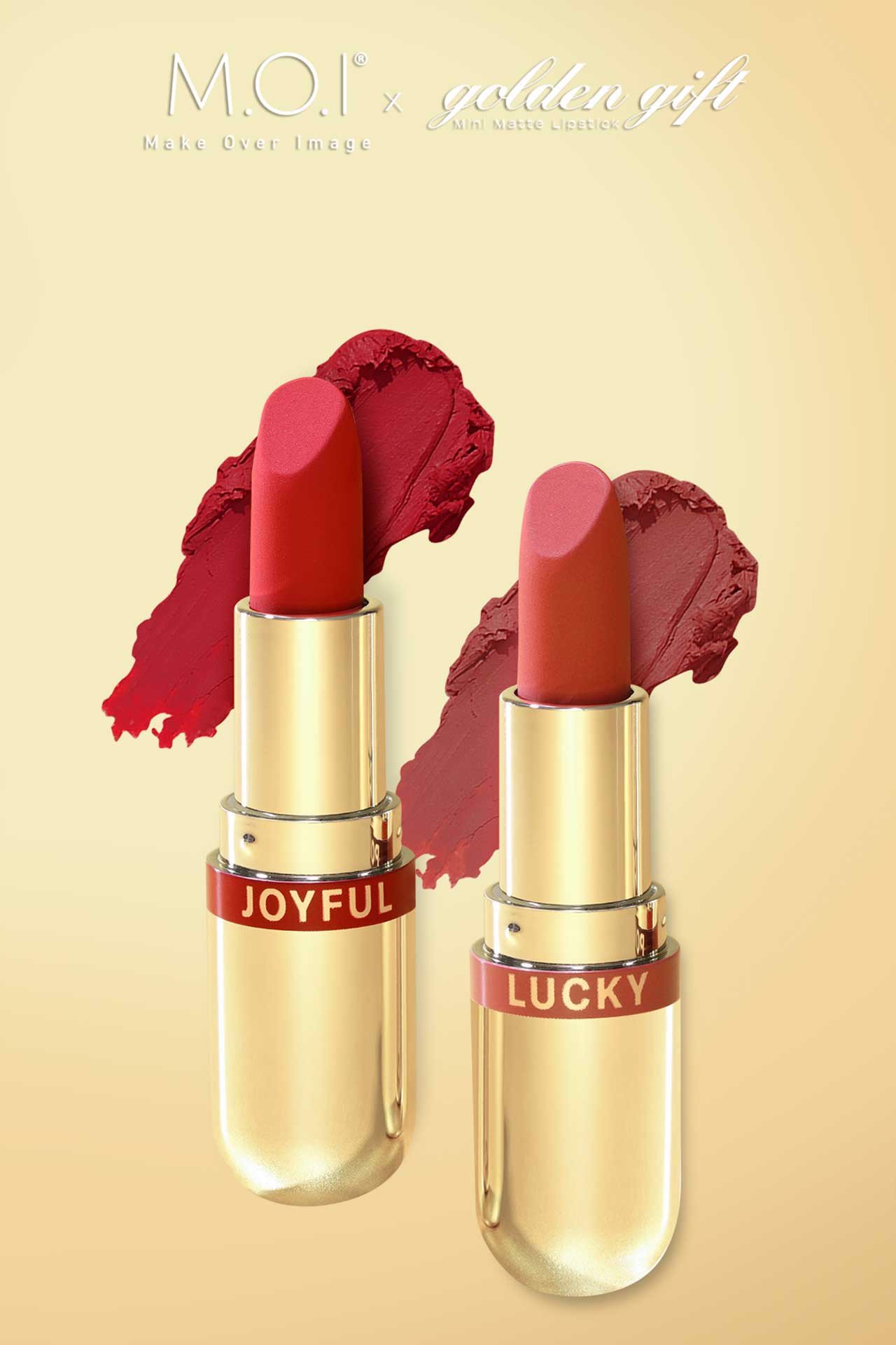 Set 2 joyful son thỏi mini golden gift M.O.I Cosmetics