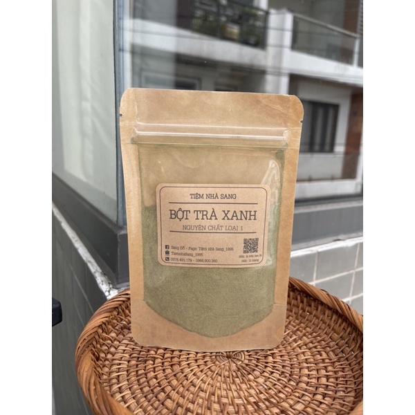 Bột trà xanh đắp mặt nguyên chất 50gr