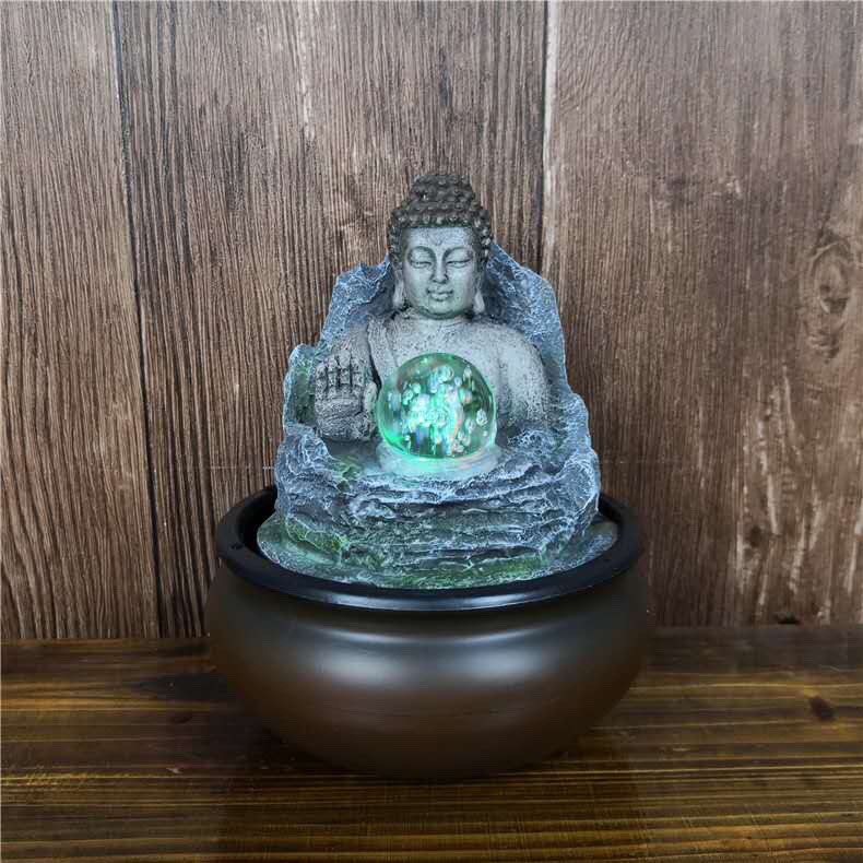 Thác nước phong thuỷ mini để bàn cao 18x15x15cm