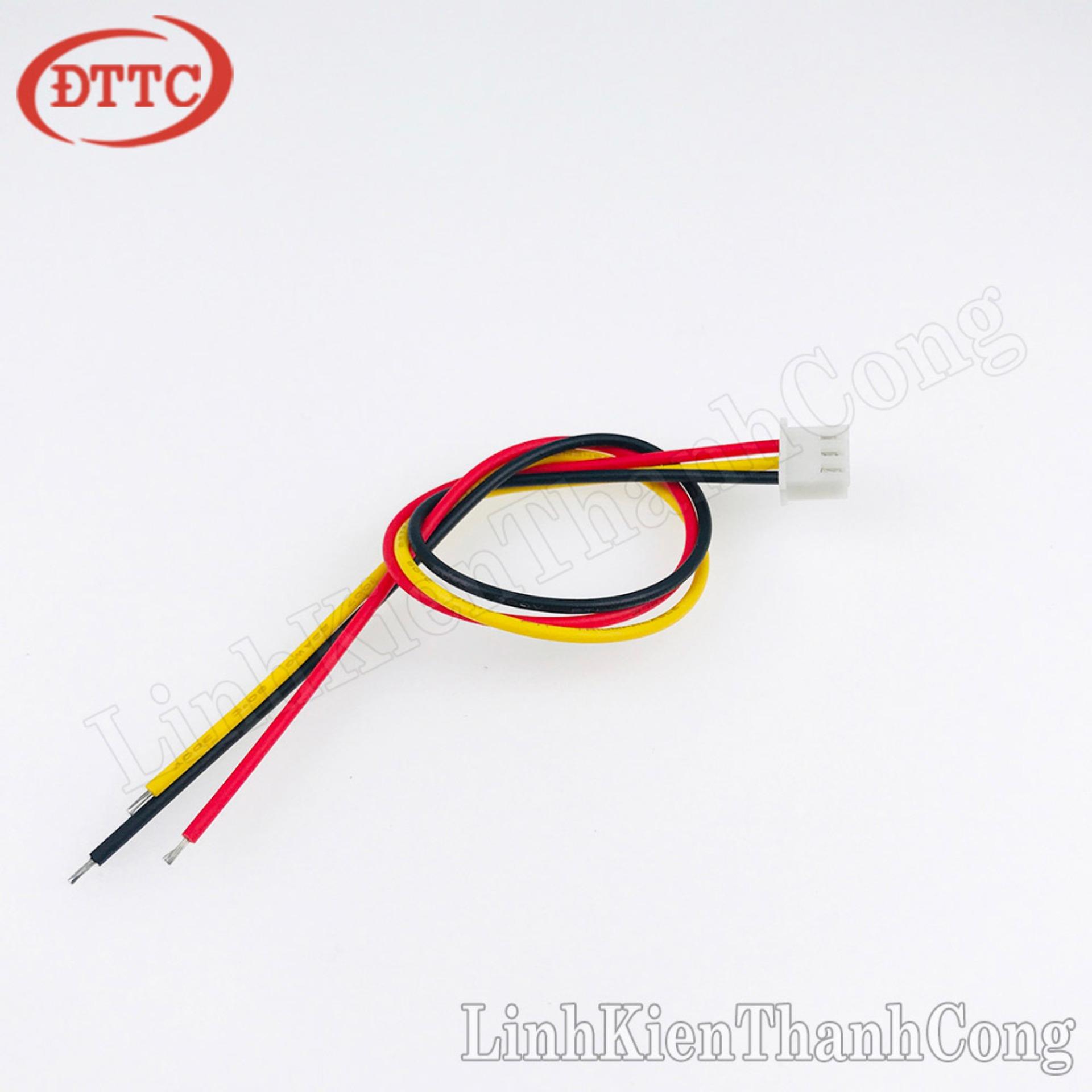 Cáp 3 sợi, 1 đầu cái XH2.54-3Y dài 20cm (lõi 22AWG)
