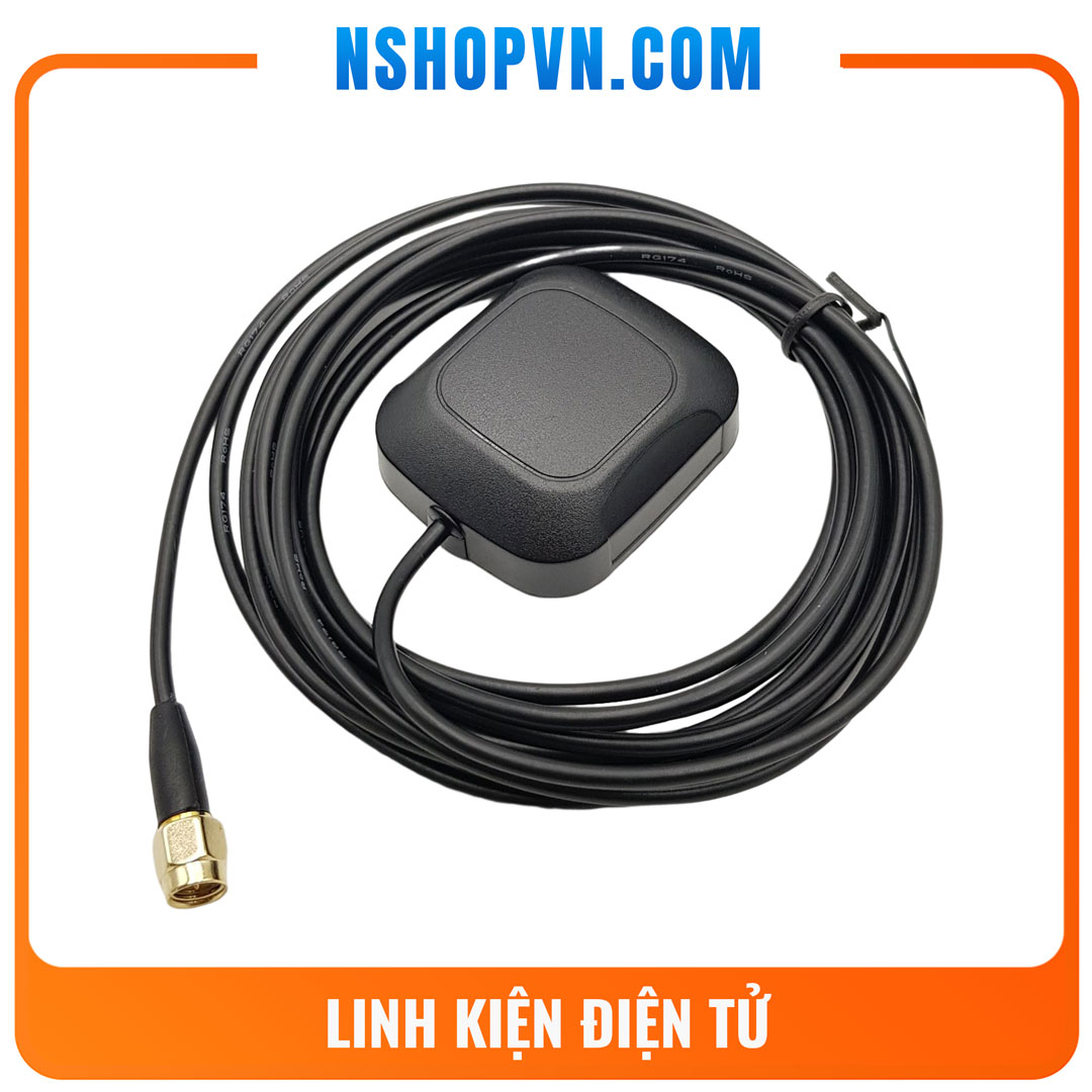 Anten định vị gps bd 28dbi đầu ra sma cáp dài 3 mét