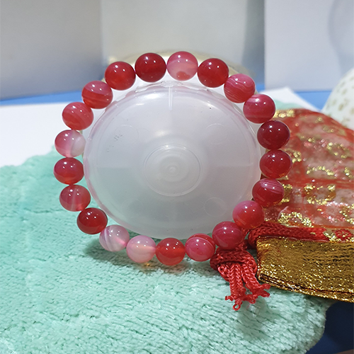 Vòng tay chuỗi đá mã não vân đỏ 8li & 10li