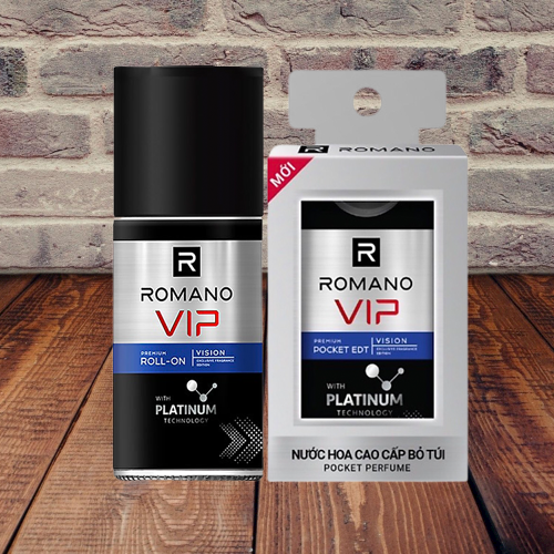Lăn khử mùi cao cấp Romano Vip 50ml Vision [HÀNG KÈM NHƯ HÌNH]