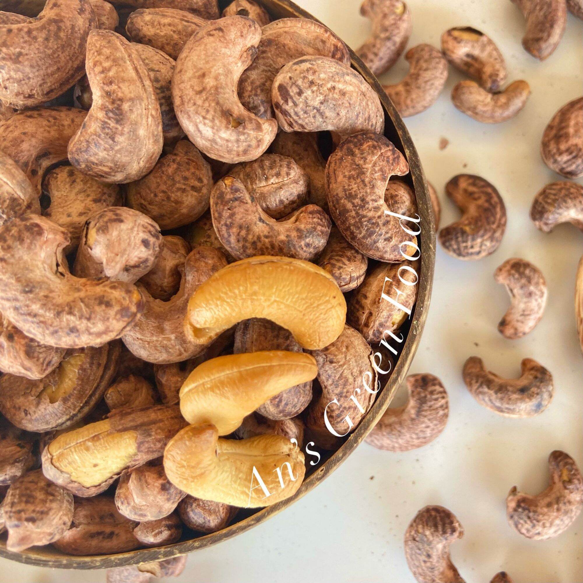 Hạt Điều Rang Muối Chưa Bóc Vỏ Lụa 500gr (Túi Zip Hút Chân Không)